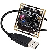 ELP Sony IMX323 Sensor Mini Wide Angle USB Camera Module with Microphone 180degree Fisheye Lens H...