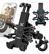ELVANO Motorcycle Phone Mount Holder: Anti-Shake Phone Mount with Vibration Dampener for 4.7-7.2"...