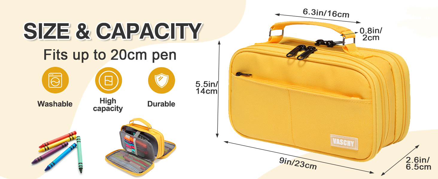Large Pencil Pouch Bag Case