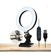 Starkik 6'' Ring Light for Computer, Mini Selfie Ring Light for Phone, Rechargeable Cell Phone Se...
