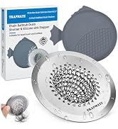 TRAPMATE Shower Drain Hair Catcher, 2.8" Fast Drainage Bathtub Stopper Drain Strainer Kit, Stainl...