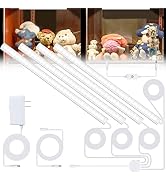 JUSJUBR 4-Pack Cold White Display Shelf Lights, Under Shelf Lighting with Memory Function, 12 Inc...