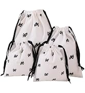 LYDZTION 4Pcs Floral Makeup Bag Drawstring Cosmetic Bag for Women and Girls,Large Capacity Travel...