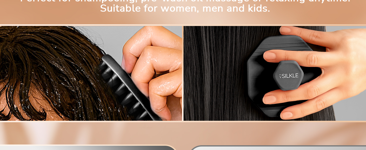 silicone scalp massager scalp massager brush one piece durable easy grip daily use hair scalp brush