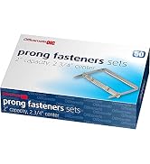Officemate Prong Paper Fasteners, 2 inch Capacity, 2.75 inch Base, Box of 50 Complete Sets, (9985...
