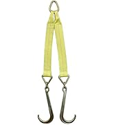 Boxer Tow Straps V Bridle 3” x 24” with J Hooks, Recovery V Strap, Rollback, Car Hauler, Towing –...