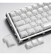 OHY XVX Lusterfly Jelly R2 MDA Profile Keycap Set, 122 Keys Double Shot PC+ABS Keycaps for MX Swi...