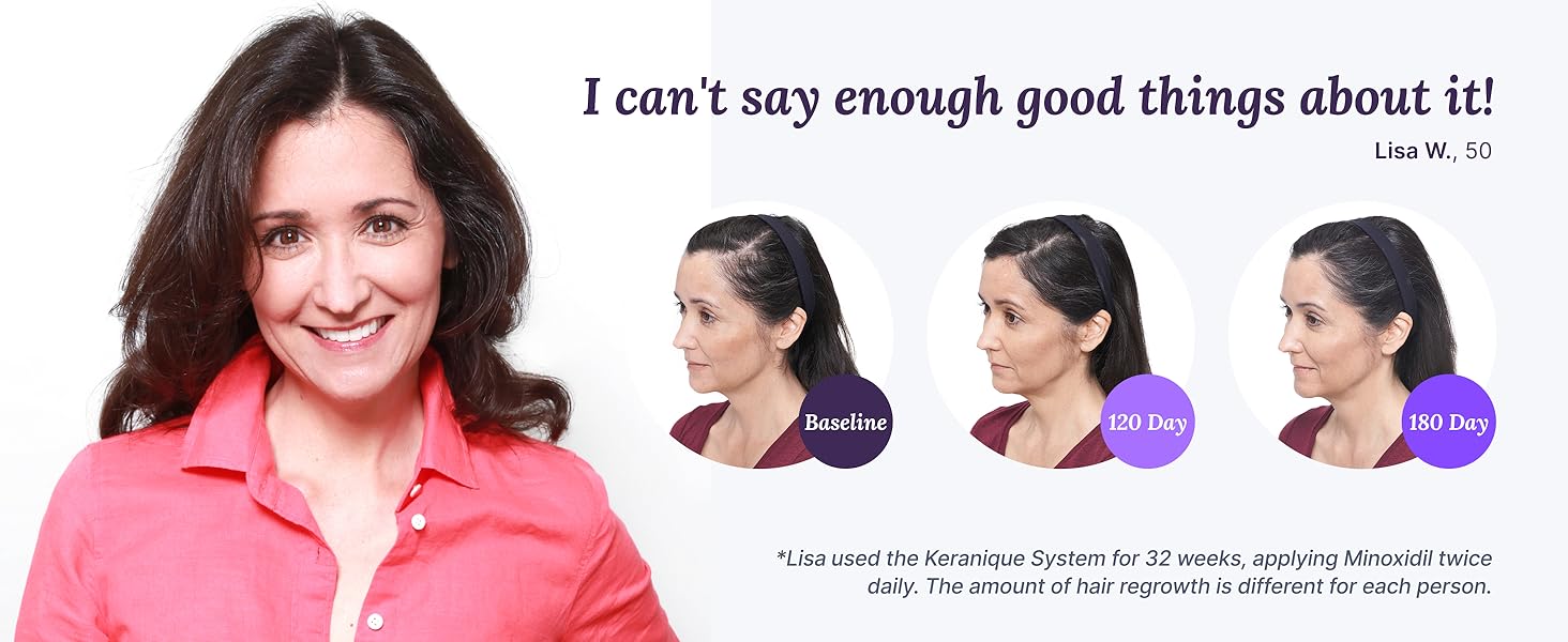 Keranique Scalp Massager Silicone Head Scrubber Hair Growth Stimulator Shower Massage Stress Relax.