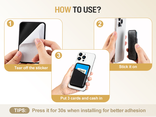 iphone wallet stick on