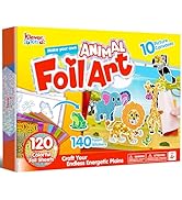 Klever Kits Foil Art Kit for Kids - Arts & Crafts Supplies, Mess Free Coloring, Animal Foil Foam ...