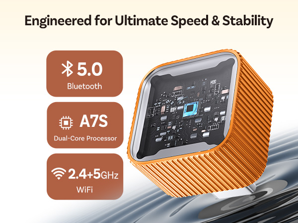 Fast Auto-Connect Dongle, Lag-Free Navigation and Music, Plug and Play Smart Car Link