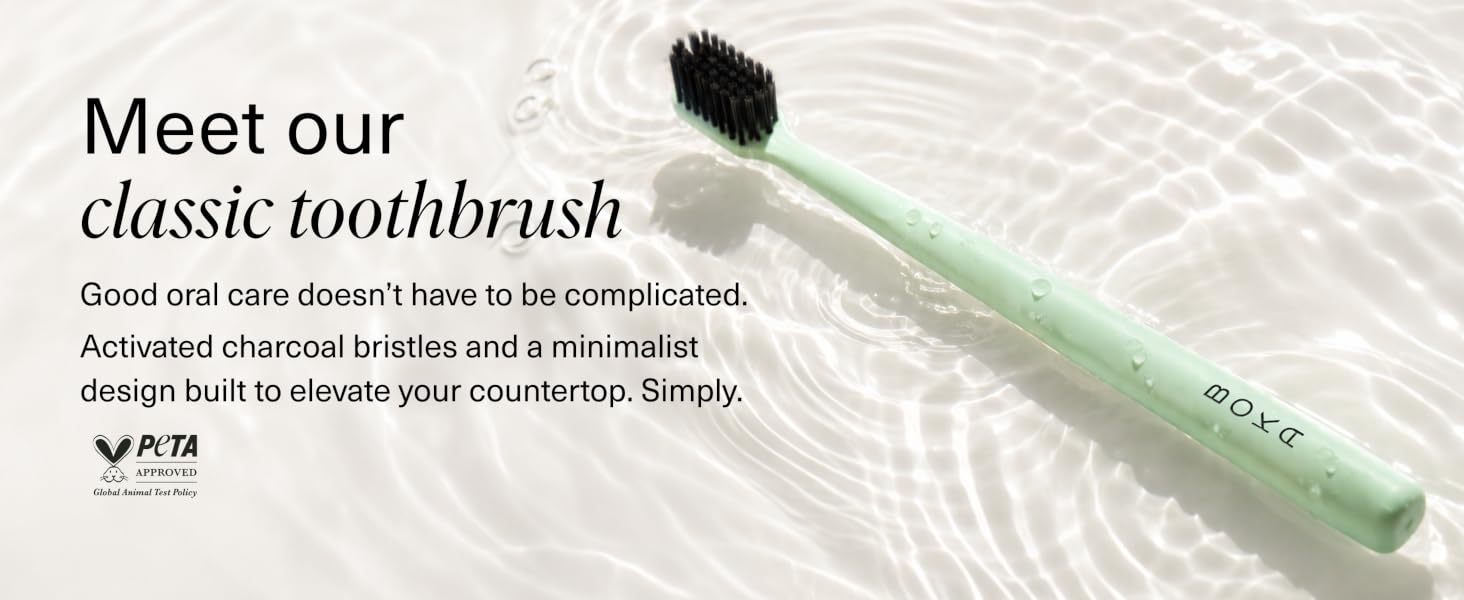 boka classic toothbrush floating on water