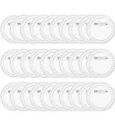 Clear Button Pins Plastic for Crafts - 50 Pack Circle Acrylic Round Button DIY Design, Blank Pins...