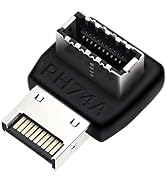 COMeap USB C Motherboard Adapter,USB 3.2 Type E 90 Degree Front Panel Internal Connector Header C...