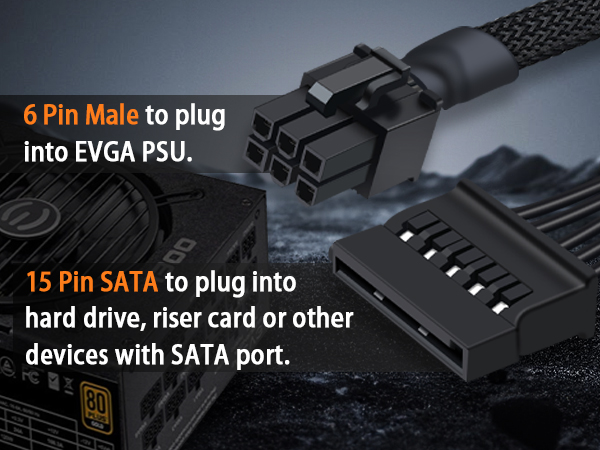 SATA Power Cable for EVGA PSUs