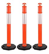 DSV Standard Traffic Safety Delineator with Base - 3PK