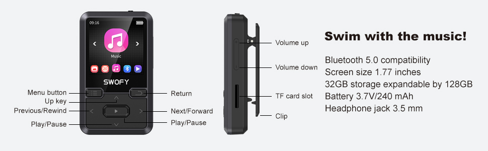 Mp3 Player with Bluetooth