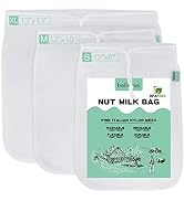 Bellamei Nut Milk Bag Reusable 3 Pack Food Strainer Nut Bags For Almond/Soy Milk Greek Yogurt Pro...