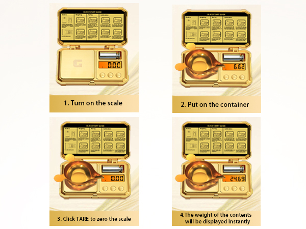 Digital scales with tare function