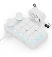MOSHOU One-Handed Macro Mechanical Tactile Keyboard, 12-Keys Gaming Keyboard Fully Programmable f...
