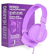 Puro Sound Labs PuroBasic Wired Headphones for Kids - Volume-Limiting & Adjustable with Microphon...
