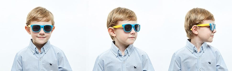 boys blue yellow sunglasses