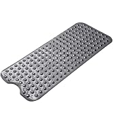 AmazerBath Clear Black Bathtub Mat Non Slip Bath Mat for Tub, 40 x 16 Inches Bath & Shower Safety...