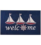 Coco Doormat Front Door Welcome Mat Non Slip Rug Entryway Decorative Coastal Coir Door Mat Indoor...