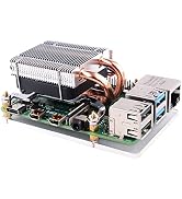 GeeekPi Raspberry Pi 4 Cooling Fan, Raspberry Pi Low Profile CPU Cooler with 40x40x10mm Cooling F...