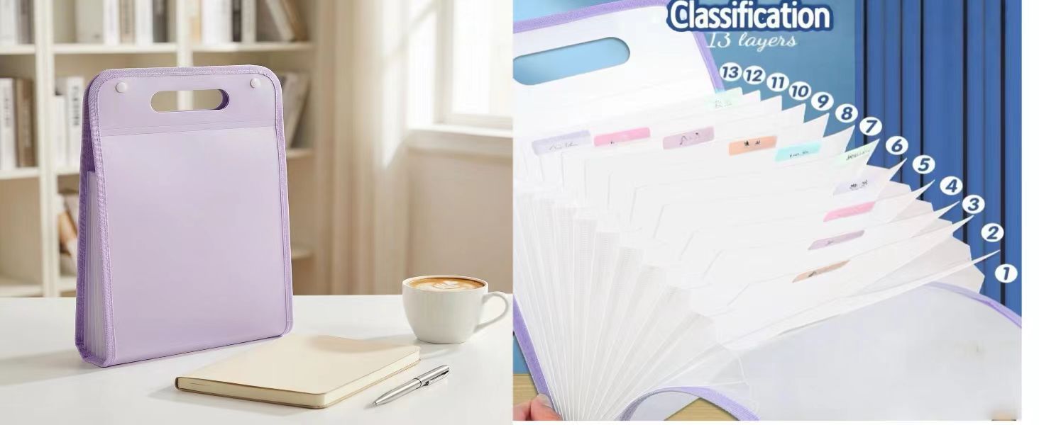 Purple Expanding File Folde