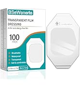 Transparent Film Dressing 100 Packs 2.37" x 2.75" Waterproof Clear Bandages for Tattoo Aftercare ...
