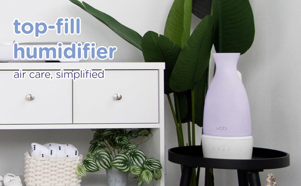 baby humidifier with nightlight placed in baby nursery