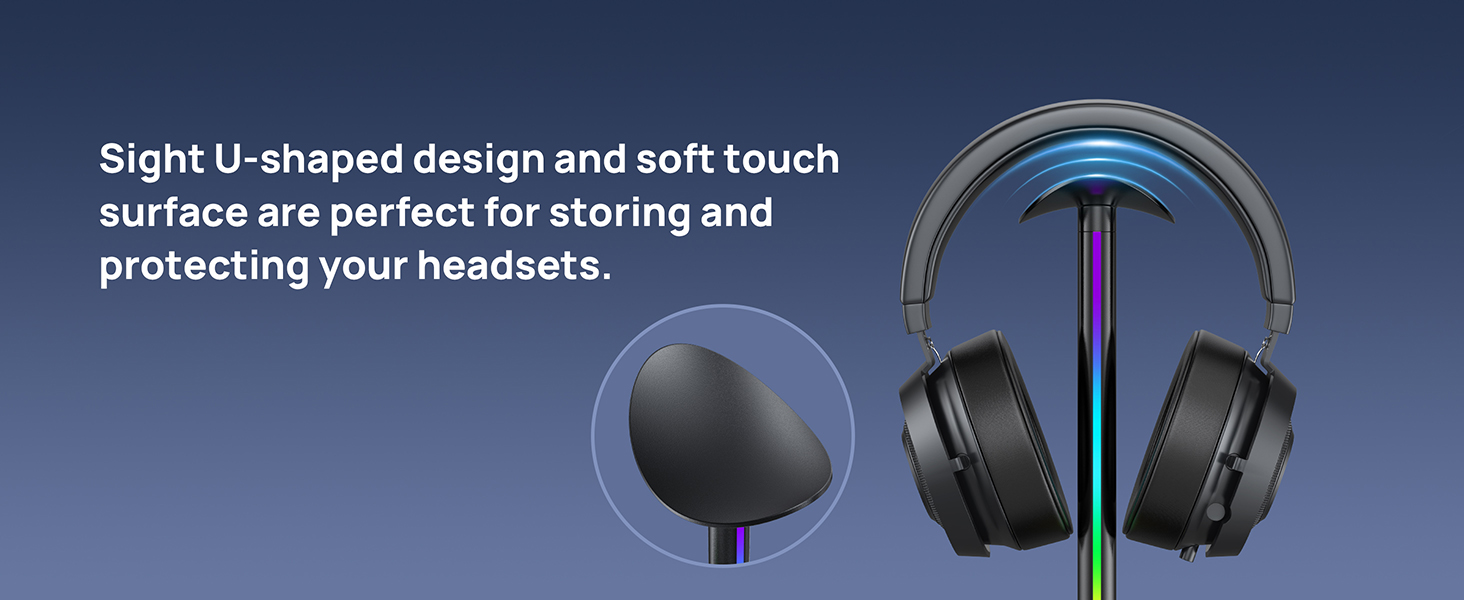 RGB headphones stand to protect headsets