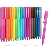 Bribobo Colored Gel Pens, 0.5mm Quick Dry Fine Point Smooth Writing Colorful Pens for Note Taking...