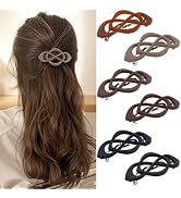 Atoden Flat Hair Clips Barrettes for Thick Thin Fine Hair 6Pcs French Barrette Large Hair Slides ...