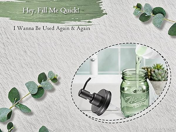 Refillable soap dispenser