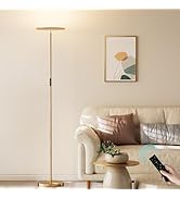 PreeOtti Modern LED Floor Lamp - Remote & Touch Control, Sky Torchiere Standing Lamp, Fully Dimma...