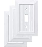 Franklin Brass W35265V-PW-C Classic Beadboard Single Switch Wall Plate/Switch Plate/Cover (3 Pack...