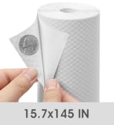 Cabinet Shelf Liner Peel and Stick: Self Adhesive Cabinets Paper - 15.7 in x 12 FT