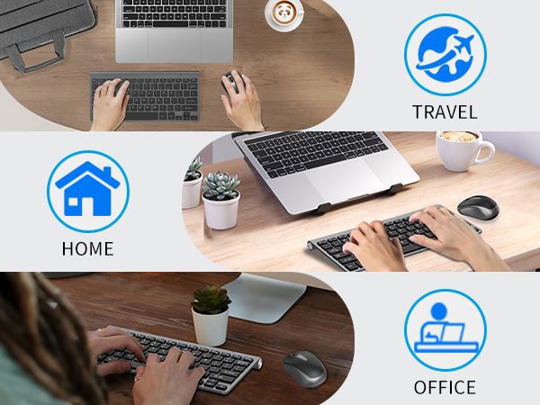 2.4Ghz wireless keyboard and mouse mini travel office home