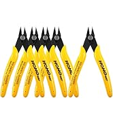 HongWay 5pcs Micro Flush Cutters, Wire Cutter with Internal Spring, Diagonal Cutters for Electron...