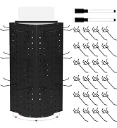 Rotating Pegboard Display Stand With 24 Hooks ,Metal Spinning Peg Board Displays, Desk Pegboard,M...