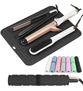 AMIJEAL Oversize Silicone Heat Resistant Mat for Hair Tools, Curling Iron Mat, Hot Tools Holder, ...