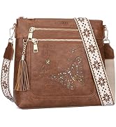 KITEVIUN Medium Crossbody Bags for Women, Butterfly Cut-out Sparkling Shoulder Handbag, Crossbody...