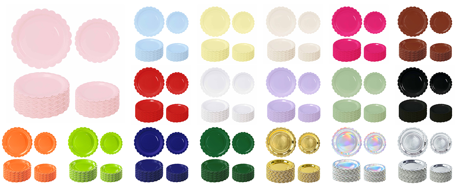 scalloped paper plates disposable small dessert plates large dinner plates for party scalloped plate