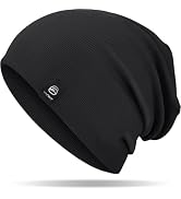 YANIKY Slouchy Beanie for Women, Mens Soft Cotton Beanie Hat, Double Layer Windproof Skull Cap fo...