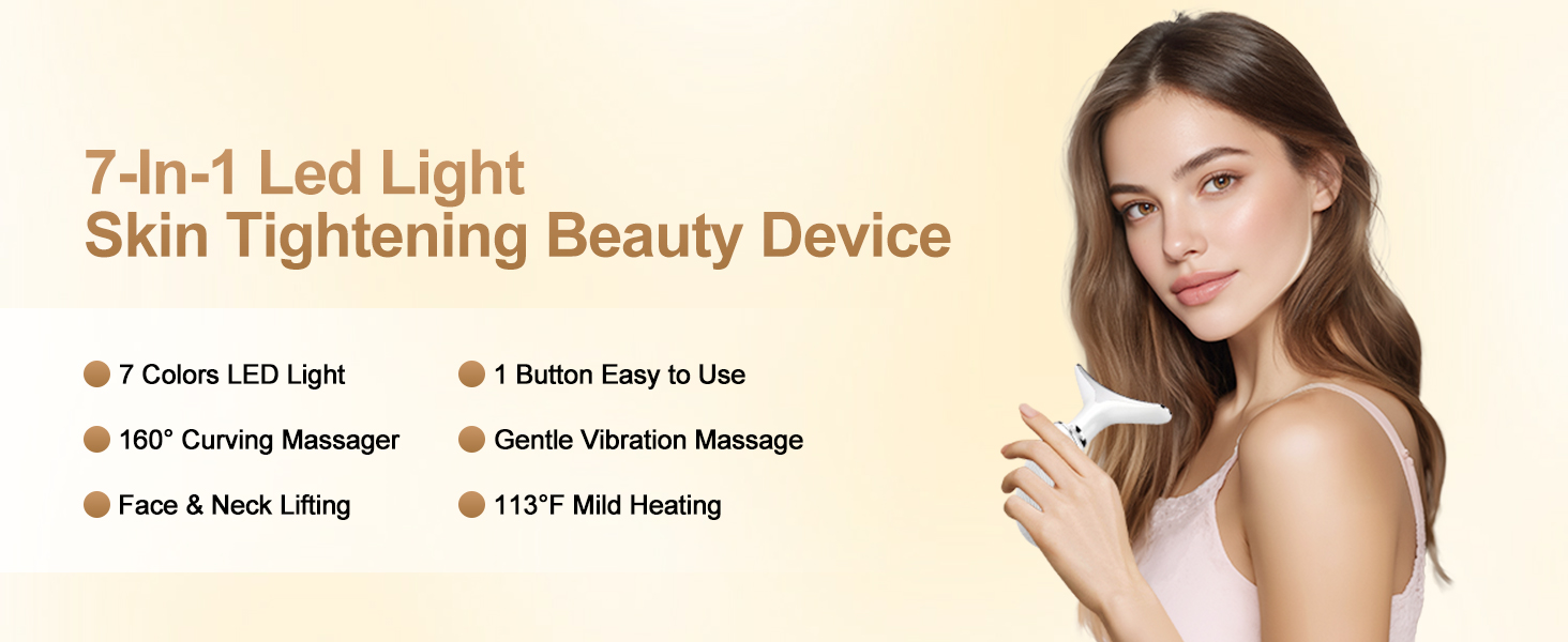 7 Color Face and Neck Massager