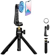 HAFOKO Magnetic Cell Phone Tripod Extendable Mini Selfie Stick Tripod Handle 360° Magnetic Tripod...