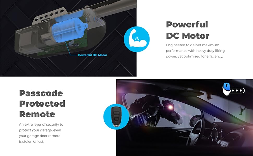 DC motor, Passcode protected remote
