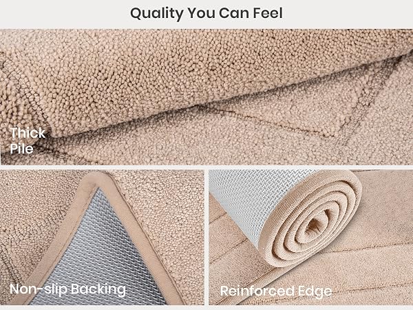 Soft Surface Non-slip Backing Reinforced Edge